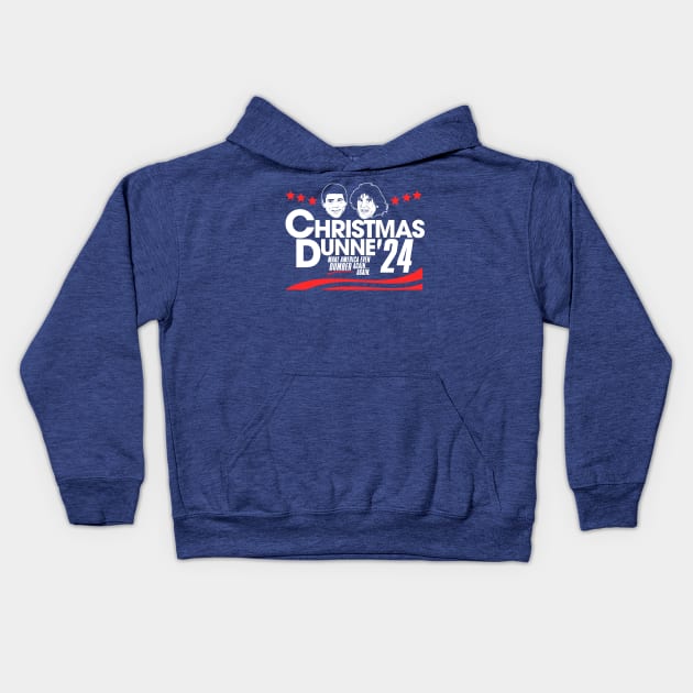 Christmas and Dunn for President 2024 Kids Hoodie by darklordpug
